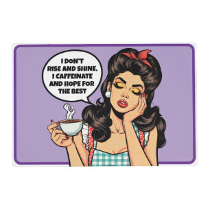 Retro Pinup_ Rise and Shine Placemat