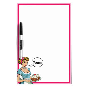 Retro Pinup_ Served Daily Dry Erase Board