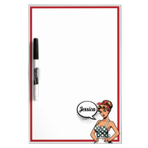 Retro Pinup_ Smart Assy Dry Erase Board
