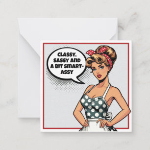 Retro Pinup_ Smart Assy Note Card