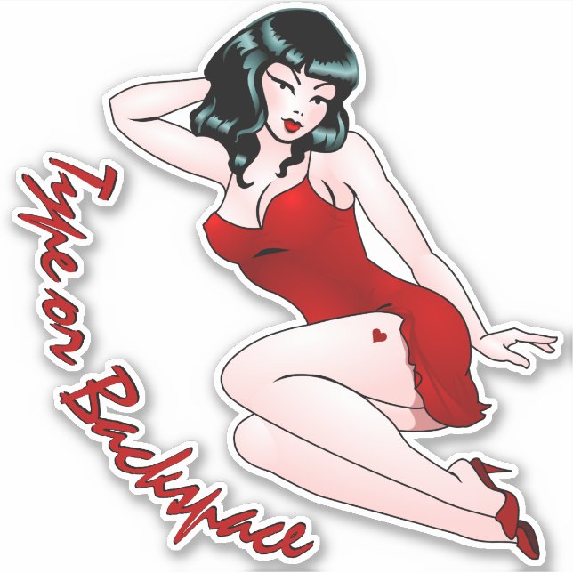 Retro Pinup Stickers Pinup Girl Vinyl Stickers (Front)