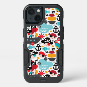 Retro pirates illustration sailing iPhone 13 case