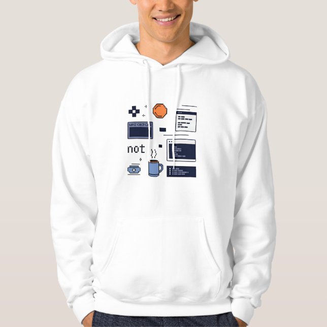 Retro Pixel Art Coding Essentials Software Develop Hoodie (Front)