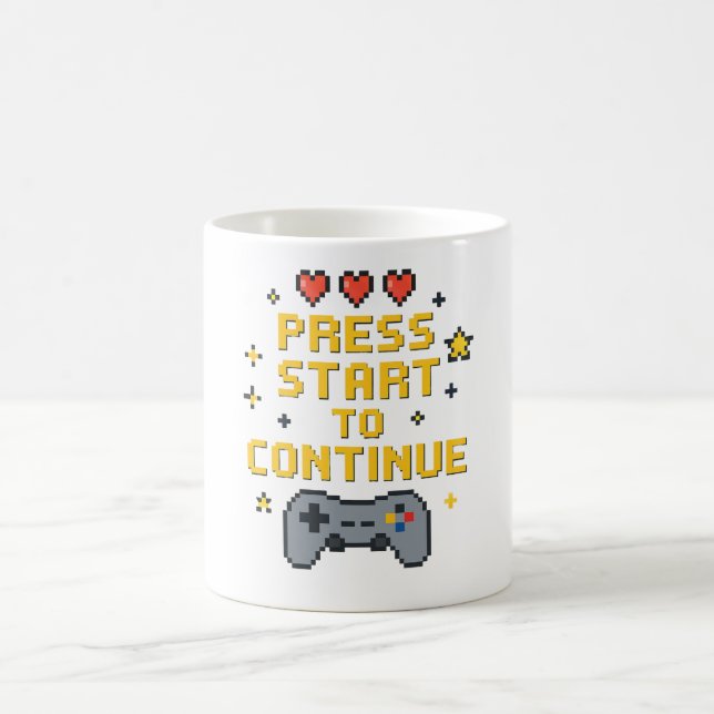 Retro Pixel Art Gaming Mug Design (Center)
