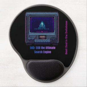 Retro Pixel Art Tech Dad Personalized Gift Gel Mouse Pad