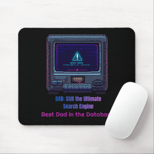 Retro Pixel Art Tech Dad Personalized Gift Mouse Pad
