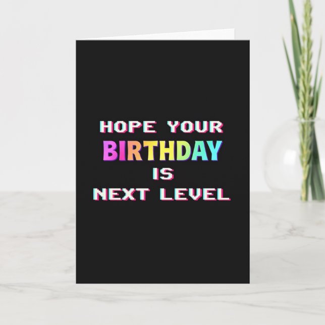 Retro Pixel Birthday Card (Front)