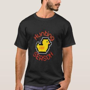 Retro Pixel Duck Hunting Season Design T-Shirt