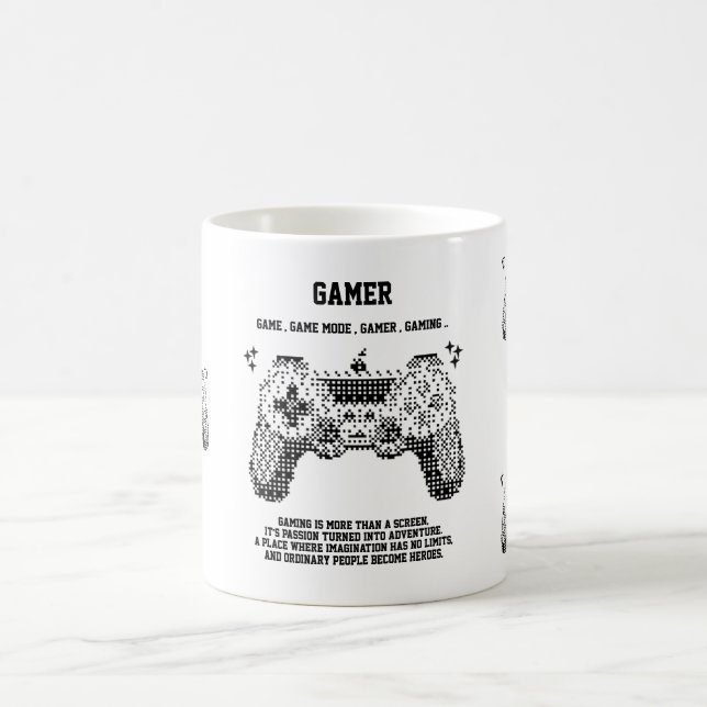 Retro Pixel Gamer Joystick Mug Design (Center)