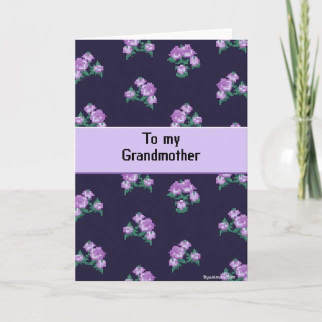 Retro Pixel Mothers Love Card (Front)