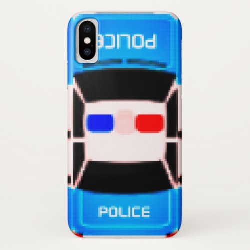 Retro pixel police car cover