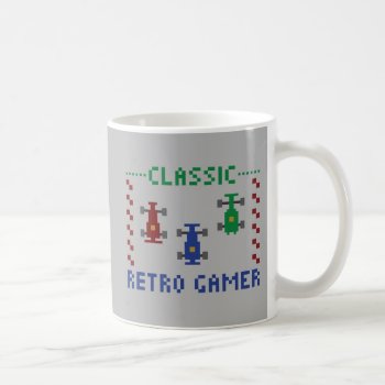 Retro Pixel Race Coffee Mug by LVMENES at Zazzle