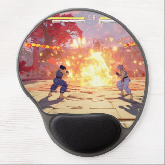 Retro Pixel Showdown Fireball Mousepad