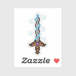Retro Pixel Sword Sticker