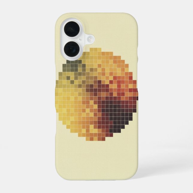 Retro Pixelated Circle iPhone Case (Back)