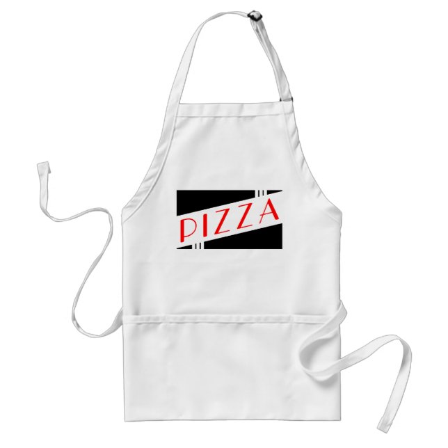 retro pizza adult apron (Front)