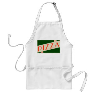 retro pizza adult apron
