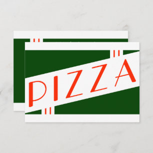 retro pizza party invitation