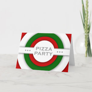 retro PIZZA party Invitation