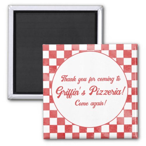 Retro Pizzeria Pizza Party Italian Birthday Party Magnet