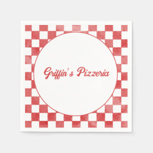 Retro Pizzeria Pizza Party Italian Birthday Party Napkins