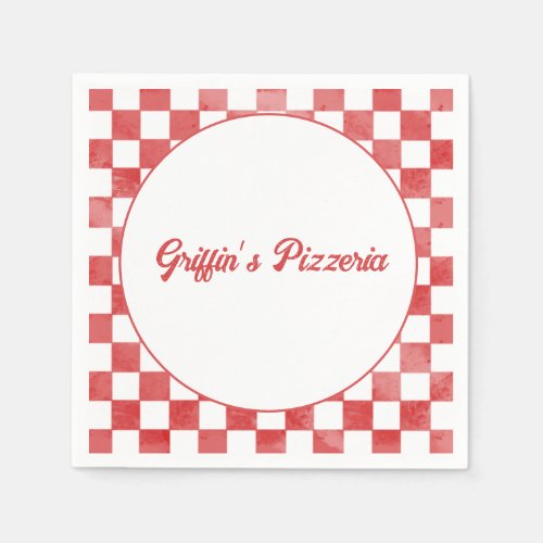 Retro Pizzeria Pizza Party Italian Birthday Party Napkins
