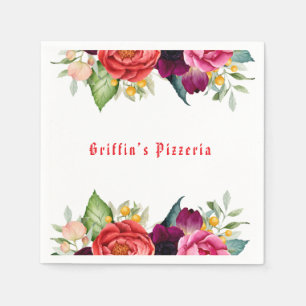 Retro Pizzeria Pizza Party Italian Birthday Party Napkins