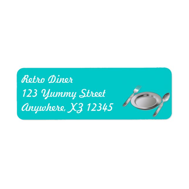 Retro Place Setting Label (Front)