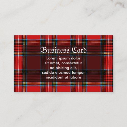 Retro Plaid Business Card