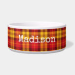 Retro Plaid Rustic Orange Autumn  Fall Tartan  Bowl<br><div class="desc">Retro Plaid Rustic Orange Autumn  Fall Tartan</div>