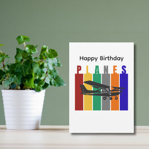Retro Planes Cessna Airplane Aviation Birthday