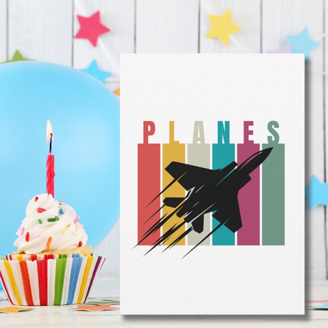 Retro Planes Jet Airplane Flying,Aviation Birthday (Creator Uploaded)