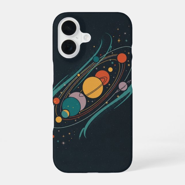Retro Planet Alignment iPhone Case (Back)
