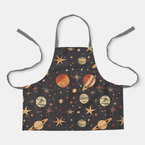 Retro Planet Space Themed Apron