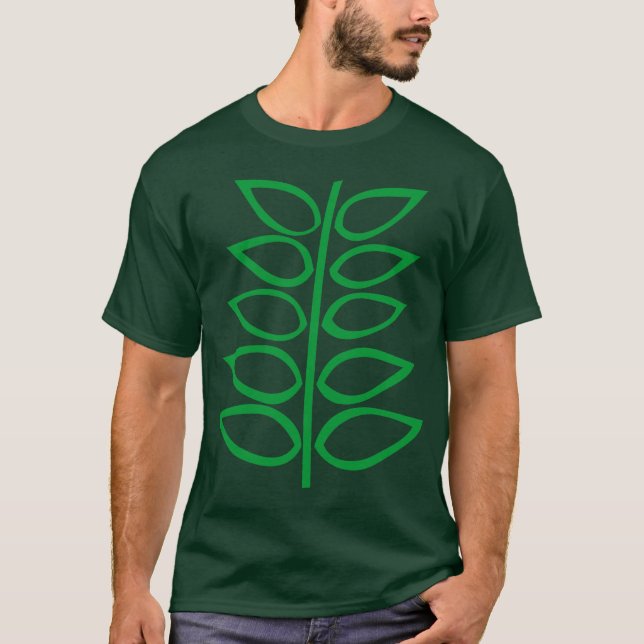 Retro Plant - Green T-Shirt (Front)