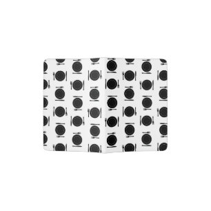 Retro Plate Setting with Silverware Art Pattern Passport Holder