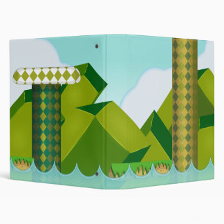Retro Platform Game 3 Ring Binder