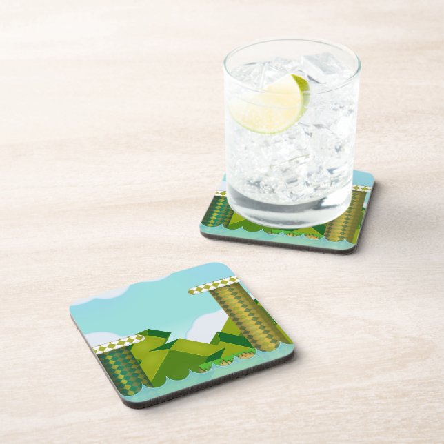 Retro Platform Game Beverage Coaster (Right Side)