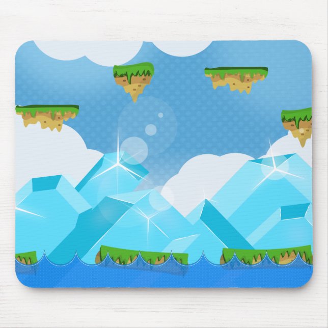 Retro Platform Game Mouse Pad (Front)