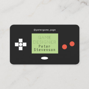 Retro play style faux game pad look business card