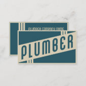 retro plumber business card (Front/Back)