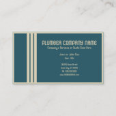 retro plumber business card (Back)