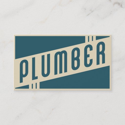 Customizable retro plumber business cards