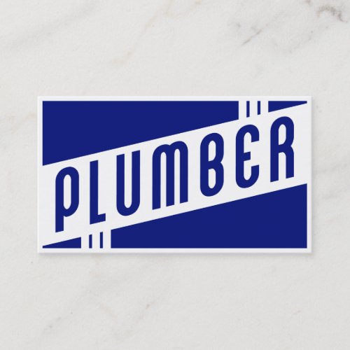 retro plumber business card template