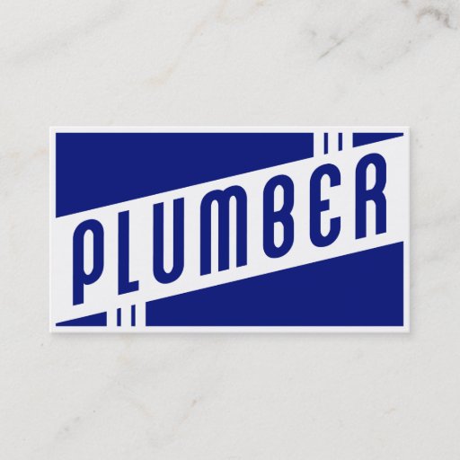Customizable retro plumber business card template