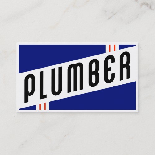 retro plumber business card template
