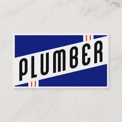 Customizable retro plumber business card template