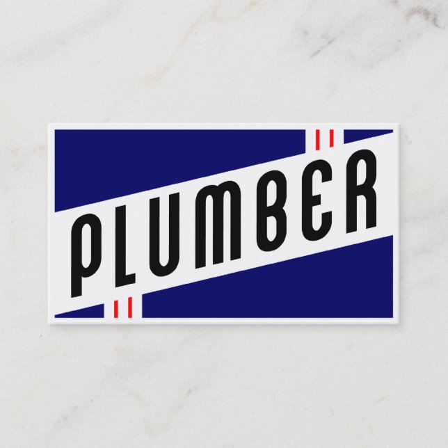 retro plumber business card (Front)