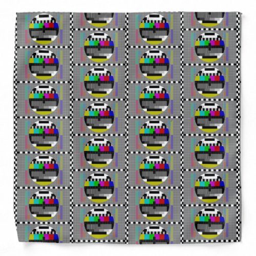 Retro PM5544 Television Test Pattern Bandana