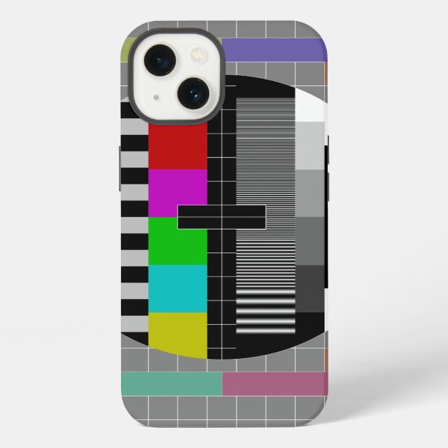 Retro PM5544 Television Test Pattern Iphone Case (Back)